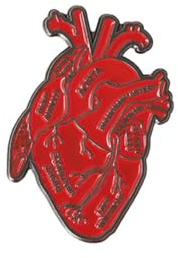 Aorta Anstecknadel mit rotem Herz-Organ, Emaille, für Krankenschwestern, Ärzte, medizinische Metall-Brosche, medizinischer Schmuck, Geschenk für Arzt, Metall