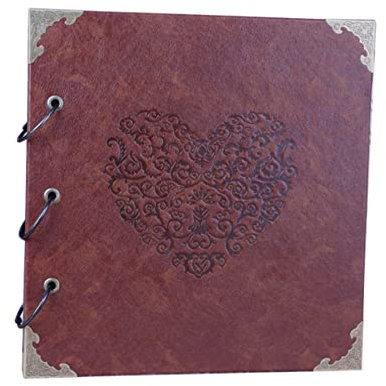 Operitacx Kunstleder Scrapbook Fotoalbum Erinnerungsalbum Für Valentinstag Hochzeit Reisen Mit Viel Platz Für Persönliche Fotos Und Kreative Gestaltungsmöglichkeiten