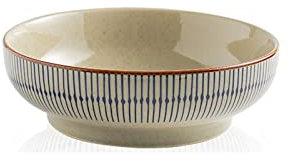 KOHARA Ensaladeras Ensalada Sopa Ramen Bowl, Apilable Porcelana Fina Cereal Pasta Juegos De Tazones para Servir, Tazones De Cerámica para Microondas De Gran Capacidad Arco De Sopa De Co
