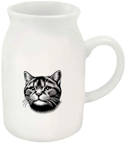 Azeeda 300ml 'Tabby Cat' Ceramic Milk Jug (MJ00014934)