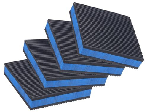PATIKIL Rubber Anti Vibration Pads, 4 Pack 4 x 4 x 7/8 Inch Heavy EVA Center Isolation Mats Air Compressor Rubber Feet for Air Conditioner HVAC Washer and Dry