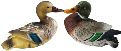 Decorativa di Anatroccolo, Ornamento di Anatra in Resina, Decorazione per Laghetto da Giardino, Statua da Giardino Paesaggistica, Statua da Giardino Ornamentale, Scultura