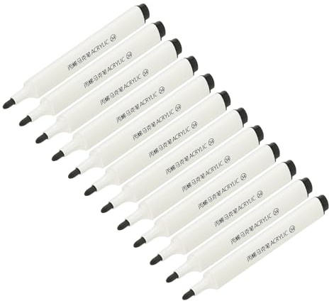 PATIKIL Acrylic Paint Marker Pens, 12Pcs Bold Tip Paint Pen Waterproof Water Based for Rock Painting Wood DIY Craft Glass Ceramic Canvas, Black