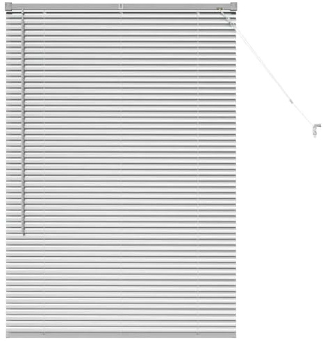 vidaXL Persianas venecianas Plateado 130 x 85 cm Aluminio