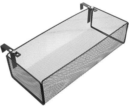 TOYANDONA Hanging Flower Pot Rack for Balcony Railing Wide Mesh Wire Basket Flowerpot Hanger Shelf Board for Outdoor Plant Stand and Garden Hanging Basket Brackets