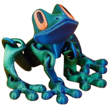 Aboiled Home Decoration Toy 3D Printed Simulation Tree Frog Joint Movable Kitchen Office Animal Desk Refrigerator Magnet A