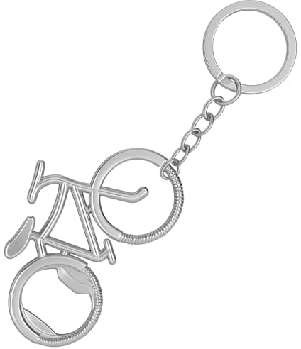 Porte-Clés Vélo – Porte-Clé Ouvre-Bouteille Breloque de Sac pour Femme avec Décapsuleur Intégré, Cadeaux Porte-Cléf Sympas pour Amateurs de Vélo & Passionnés d'Accessoires Pratiques.