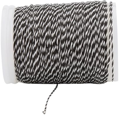 Aumotop Svart, Högkvalitativ 400D Nylonfiber Serveringstråd, Brottstyrka 34 Pund, Mjuk Vridänd Servering för Peep-platser, Perfekt för Bågsträng (Svart Vit)