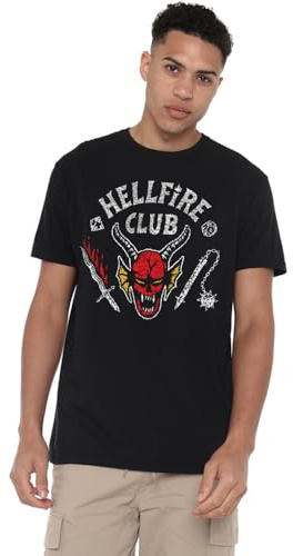 Stranger Things Hellfire Club Invert Unisex T Shirt, Black