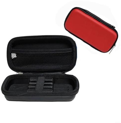 NbgrvB Portable Darts Organizer Bag with EVA Protection Designed for Easy Carry and Storage of Darts (Red)