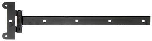 Alberts 307011 Kreuzgehänge | mit verpresstem Stift | schwarzer Tauchlack | Band 391 x 30 mm | Scharnier 121 x 51 mm