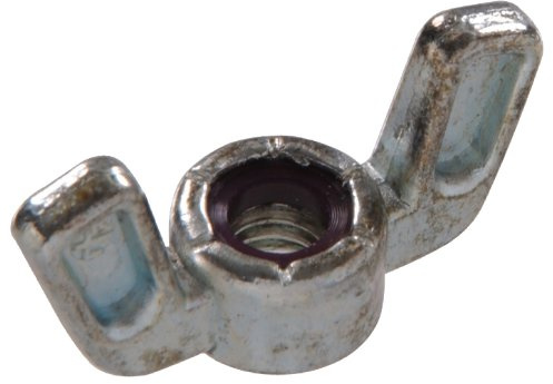 The Hillman Group 43543 1/4-28 -Inch Nylon Insert Wing Nut, Zinc, 8-Pack