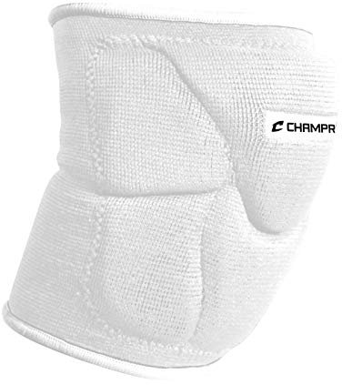 Champro Sports Pro-Plus Low Profile Knee Pad, White, Large