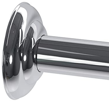 Zenna Home Adjustable Shower Rod, 44 to 72, Permanent Wall-Mounted Shower Rod, Easy to Install, Rust Resistant, Chrome