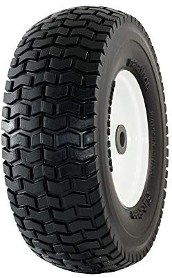 Marathon 30326 13x5.00-6 Flat Free Lawnmower Tire on Wheel 3 Hub, 3/4 Bushings, White