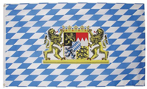 MFH Bandiera 90 x 150 cm Stato federato Germania (Baviera con Leone)