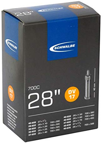 Schwalbe Fahrradschlauch DV17 mit Blitzventil ~ 28 ~ 47-622 mm (28 x 1.75 Zoll)