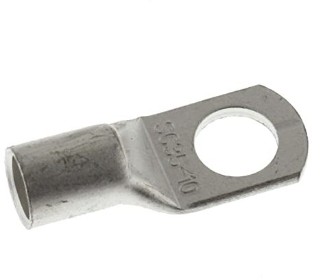 Tubular Cable Lug Blank 35mm² Hole Diameter M10 Ring Lug Copper tinned
