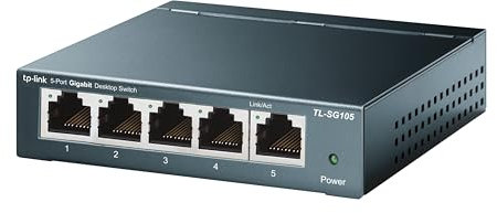 TP-Link TL-SG105 Switch 5 Porte Gigabit, 10/100/1000 Mbps, Plug&Play, 802.1p/DSCP QoS, IGMP Snooping, Involucro in Metallo Resistente, Installazione Facile, Tecnologia Green Ethernet(Ricondizionato)
