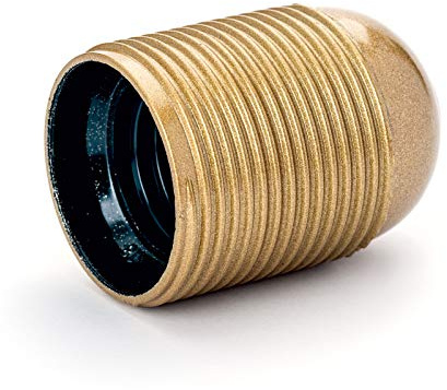 Fassung E27 Kunststoff PVC Lampenfassung Schraubgewinde Gewinde (gold)