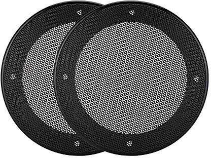 ASHATA 2PCS Lautsprecher Gitter Grill, 4 Zoll Lautsprecher Abdeckung Dekorationskreis Schutzgitter Dekorgitter,Lautsprecher Schutzabdeckung Lautsprechergrill Cover(Schwarz)
