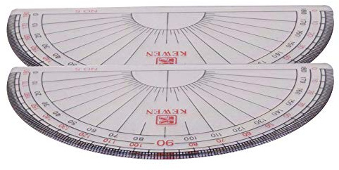Utoolmart Portable semicircle 12cm Plastic 180 Degree Protractor for School Office Supplies 2pcs