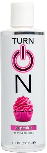 Turn On Cupcake Water-Based Lube, Condom Safe, Sugar-Free, 8 Fl Oz