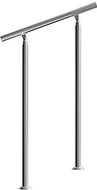 MONZANA® Treppengeländer Edelstahl Pflegeleicht 80cm ohne Querstreben Innen und Außen Handlauf Geländer Brüstung Balkon