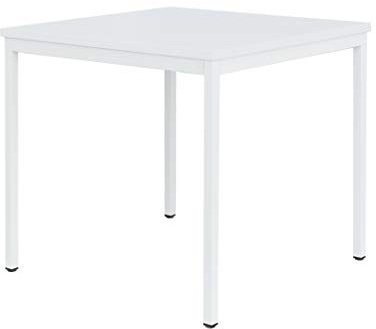 Lüllmann Schreibtisch Profi Besprechungstisch 80 x 80 cm RAL 9003 weiß