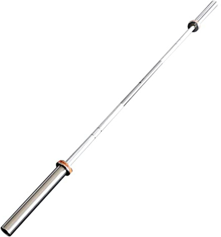 hantelstange Stahl mit Verschlüssen silberne Damen 201 cm