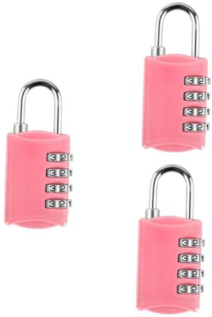 GALPADA 3St Mehrzweck-Codeschloss Anti-Blockier passwortsperre gewohnheiten Stamm fahrradtasche gepäckträger Reise-Passwortsperre Kombinationsschloss draussen Koffer einstellen reisen Rosa