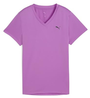 PUMA Unisex W TAD Essential Vneck Tee T-Shirts, Wild Berry, M