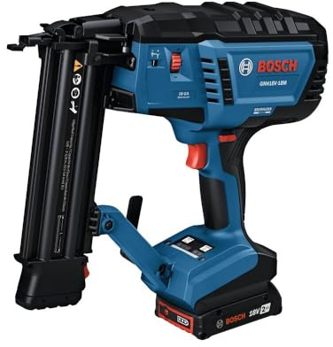 BOSCH GTH18V-18MN 18V Brushless 18-Gauge Narrow Crown Stapler - Cordless, Powerful, and Precise for Furniture, Upholstery, and Cabinetry Applications (Bare Tool)