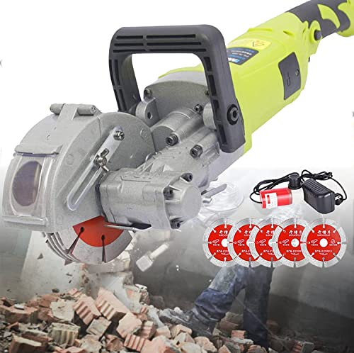 XNXYSMKJ Wall Cutting Machine, 4000W/7500 Rpm/groove Width 33 Mm, Electric Wall Slotting Cutting Machine, Wall Slotting Machine Green 110V (Green 110V)