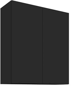 Kuechen-preisbombe Küchen Hängeschrank 80 cm Siena Schwarz Küche Küchenzeile Küchenblock 90 cm hoch