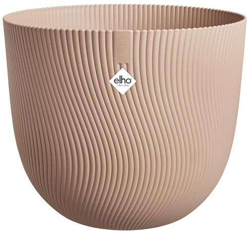 elho Sereh Rund 40 - Blumentopf für Innen und Außen - 100% recyceltes Plastik - Ø 39.0 x H 33.3 cm - Braun/Cool Clay