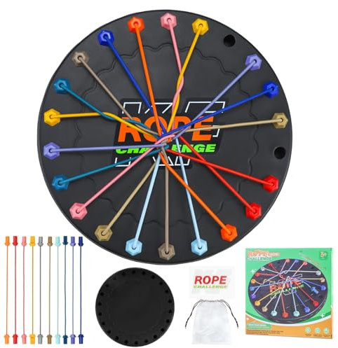 Aischens Brainy Knots Rope Untangling Game, Juego de Rompecabezas de Cuerdas Educativo, Juego de Desenredar Cuerdas, Juegos de Mesa de Cuerda Retorcida, Juguete Interactivo de Desafío de Cuerda