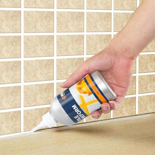 Generisch Fliesenfugenmörtel Reform, 280g, Weiß, Wasserfeste Paste für Keramikfliesen mit Applikator Sealant