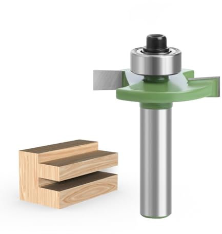 Fresa per fresatrice superiore, set di frese a disco per fresa superiore, gambo da 8 mm, fresa per legno e molla, fresa a filo per taglio legno (5 mm)