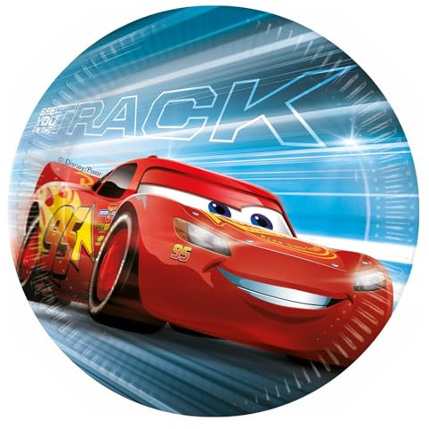 8 Assiettes en carton Cars 23 cm