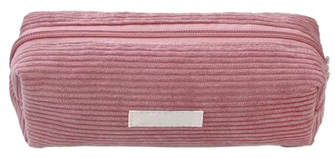 Federmäppchen Cord Stoff, Pencil Case,Mäppchen Cord Stoff, Kosmetiktasche Stiftetasche Mit Reißverschluss, Federtasche Stiftetasche Stiftemappe Pencil Case Schulmäppchen Für Schule Büro Teenager Damen