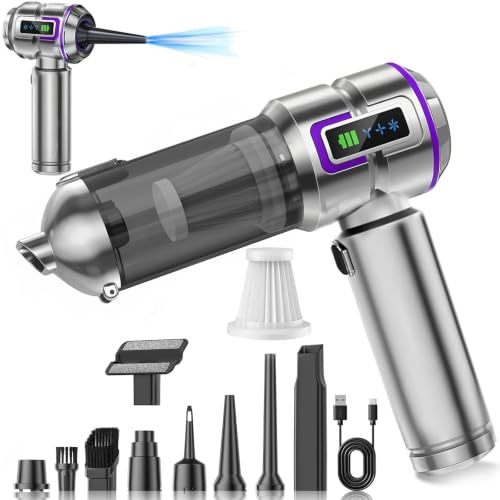 Cluvox Handheld Cordless Vacuum Cleaner,27000PA Powerful Suction 4-in-1 Car Vacuum Cleaner,Rechargeable Lightweight with 3 Speed Brushless Motor,car hoovers for Home,Car,Carpet,Pet,Hair
