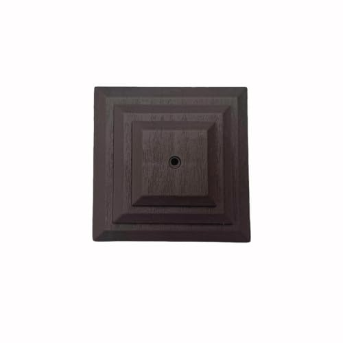 Linic Plastics Pack of 15 Plastic Fence Post Caps in Dark Brown to fit a 3 Square Fence Post, Rot Proof. (GT0045). UK Made. Free UK Postage