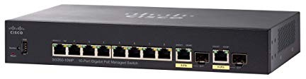 Cisco SG350-10MP Gigabit-PoE-Managed Switch mit 10 Ports (SG350-10MP-K9-EU)