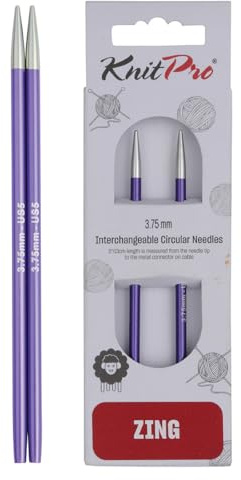 KnitPro Zing Austauschbare Rundnadeln 5 (13cm) | 3.75mm