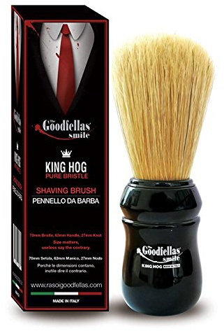 The Goodfellas' smile shaving brush king hog pure bristle 70mm