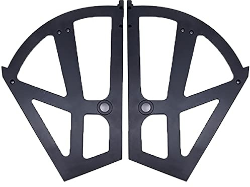BE-TOOL Lot de 2 charnières d'armoire à chaussures en plastique à deux couches avec cadre à rabat - 228 x 255 mm - Noir