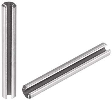 uxcell Slotted Spring Pin - M3 x 25mm 304 Stainless Steel Split Spring Roll Dowel Pins Plain Finish 20Pcs