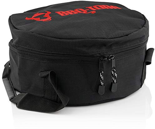 BBQ-Toro Dutch Oven Tragetasche für 6,9 QT Dutch Oven, Feuertopf oder Schmortopf | Aufbewahrungstasche, Transporttasche, Grill Bag | schwarz | Tasche für Dutch Oven | Dutch Oven Zubehör