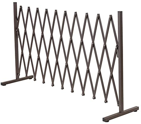 Garden Security Fence Gate Retractable Gate Metal Indoor Outdoor Retractable Baby Gate Safety Barrier Traffic Expandable Barrier Gate GOG Barrier Expandable Fence Gate